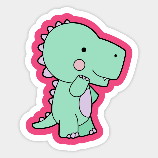 Pastel AdoraSaurus Sticker by LuxCups